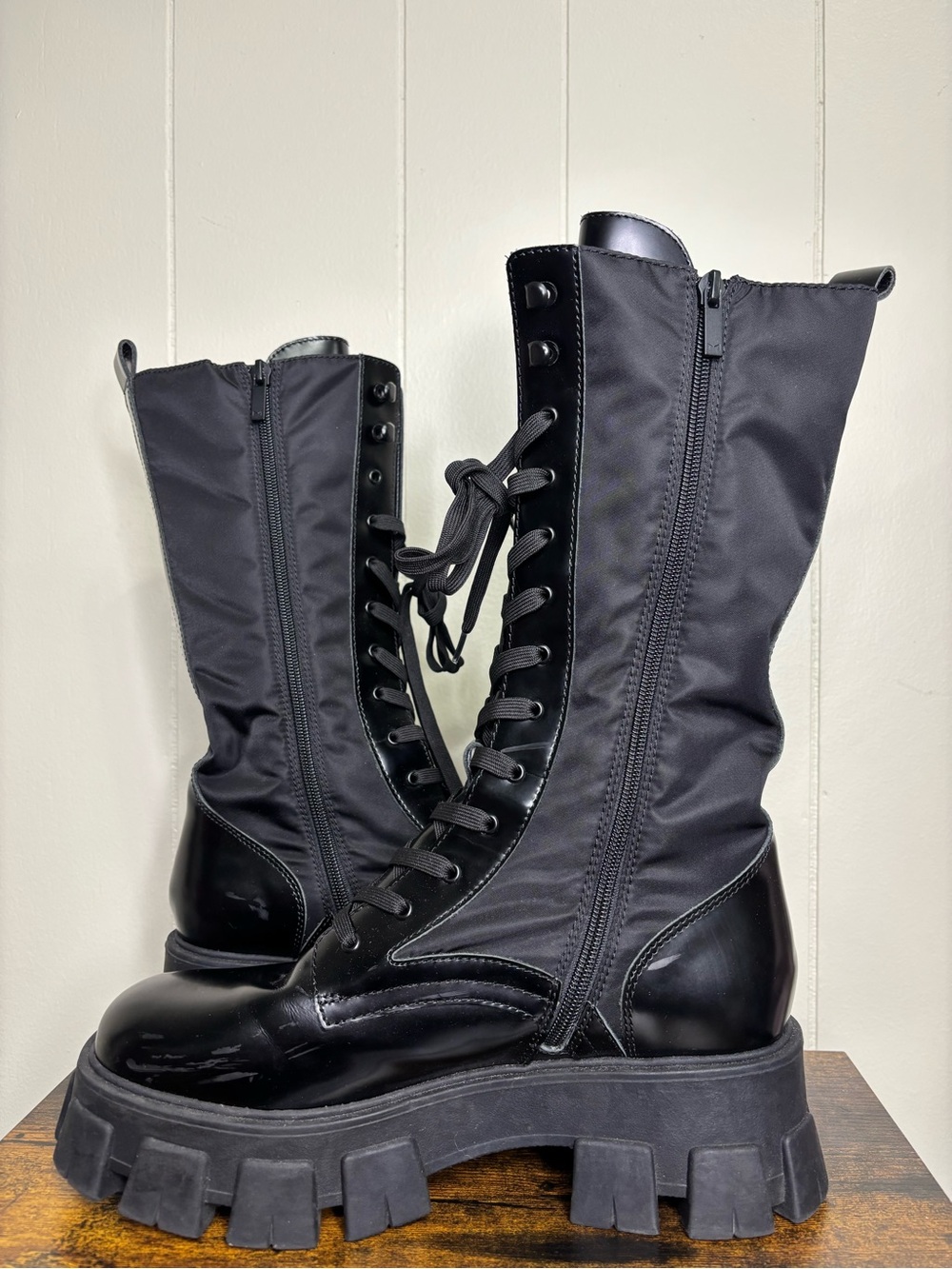Marc Fisher LTD Womens Hayes Lug Sole Combat Boots Grunge Size 10 Goth - Picture 5 of 11